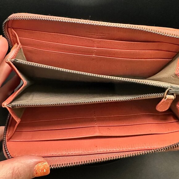 Bottega Veneta Intrecciato Snake Skin Zip Around Wallet - EUC - Picture 7 of 9